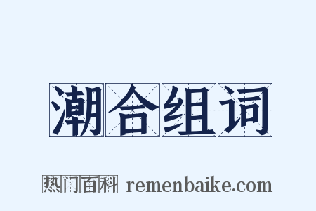 潮合组词是什么意思的图片